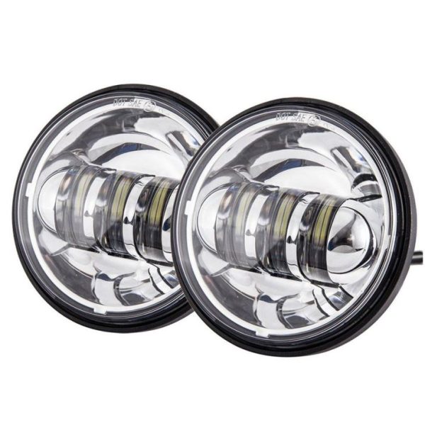 12V Motorcycle Led Passing Lamp 4.5 'Membawa Lampu Kabut Untuk Harley Davidson 4 1/2 Inch Round Light Fog