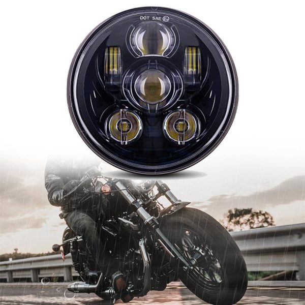 5-3 / 4 inci 5.75 Pusingan Unjuran LED Pusingan Inci untuk Harley Motorcycles