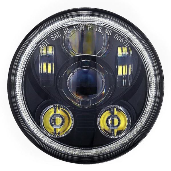 5.75 LED Halo lampu kepala untuk Harley Davidson motosikal VRSCDX Dyna FLSTSC