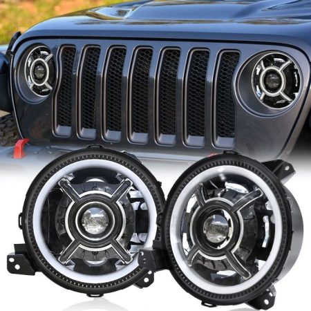 China Morsun Terbaru 9 Lampu Depan Untuk Jeep Wrangler JL