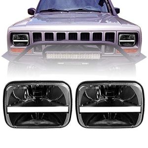 Lampu Depan DOT SAE 5x7 Led Untuk Jeep Cherokee XJ Jeep YJ Truck GMC