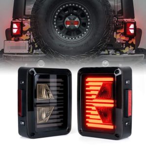 Untuk Jeep Tail Light Arrow Bentuk Tail Lampu Led Membalikkan / putaran / berjalan / brek Belakang Kereta Lampu Led Tail Light
