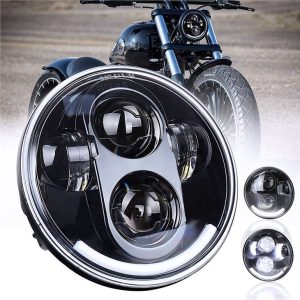Lampu Utama Motosikal Lumen Tinggi 5.75'' Diketuai Lampu Suluh 12v Untuk Harley Davidson