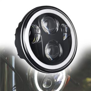Morsun 40w 5 3/4 Inci LED Headlight Projektor Untuk Harley Davidson Motosikal Headlamps Black Chrome