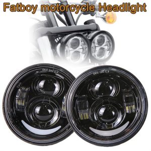 Morsun Auto Parts LED Lampu Suluh Untuk Dyna Lemak Bob Dual Lampu Dengan Projektor Rasuk Rendah Halo Tinggi