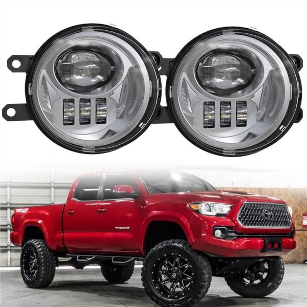 Morsun Black Chrome 12V LED Fog Light For Toyota 2016 2017 2018 2019 Tacoma