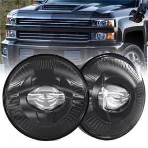 Morsun Front Driving Bumper Round Led Fog Light For Chevrolet Chevy 07-15 Silverado 14-15