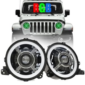 MORSUN LED Headlight 9 inci untuk Jeep JL 2018+ SPORTS / RUBICON / SAHARA / MOAB
