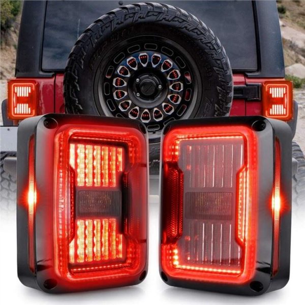 Morsun Smoking Clear Led Tail Lights For Jeep Wrangler JK 2007-2017 US EU Version