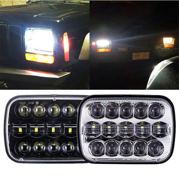 Morsun Square LED Lampu Suluh Untuk Jeep Wrangler 5x7inch High Low Beam Headlight Projector