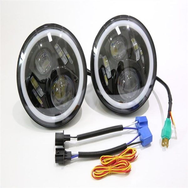 Projektor Lampu Depan Full Halo LED Morsun Harga Borong Untuk 1945-1986 Jeep Wrangler CJ