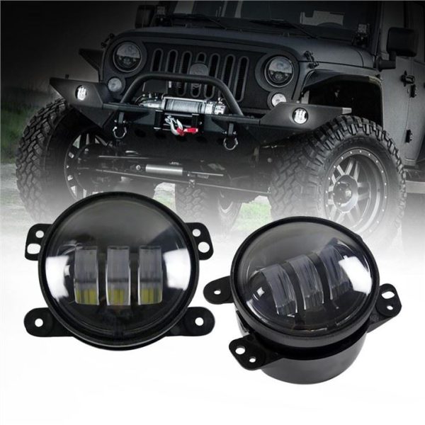 Lampu Suluh LED Krom Hitam Morsun Untuk Jeep Wrangler JK TJ LJ