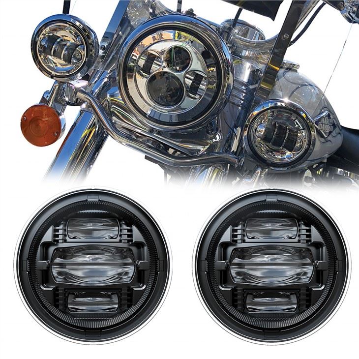Sistem Pencahayaan Auto Motosikal Morsun Pemasangan Lampu Kabus Led 4.5 Inci Untuk Harley Electra Glide Ultra Classic