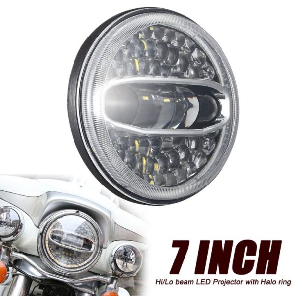 New 7 Inch Led Projector Headlight Untuk Harley Davidson 108W Led Motorcycle Headlight